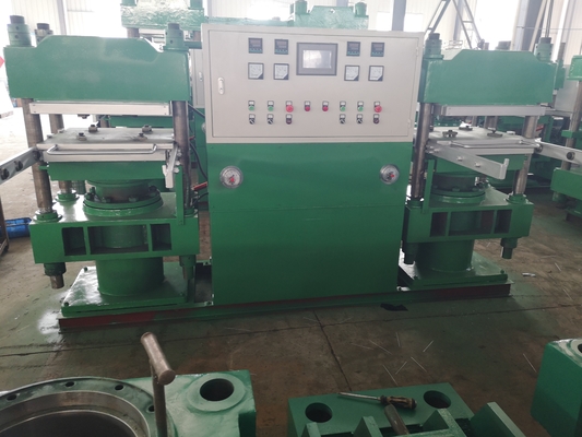 Купить 50Ton Double Rubber Press Machine SGS PLC Control Vulcanizer Press Machine online manufacture
